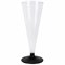 Бокал одноразовый 150 мл для шампанского "Конус" пластиковый, черная низкая ножка, ВЗЛП, 1010П/Ч - фото 15059675