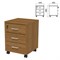 Тумба подкатная "Арго", 440х450х580 мм, 3 ящика, замок, орех - фото 15060307