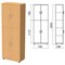 Шкаф закрытый "Монолит", 740х390х2050 мм, цвет бук бавария (КОМПЛЕКТ) - фото 15061056