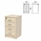 Тумба приставная "Арго", 440х450х760 мм, 4 ящика, замок, ясень шимо (КОМПЛЕКТ) - фото 15061384