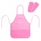 Фартук с нарукавниками для уроков труда ПИФАГОР, 3 кармана, стандартный размер, 44x55 см, розовый, 273757 - фото 15081221