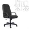 Кресло офисное "Менеджер", ткань, монолитный каркас, черное С-11, В-14 - фото 15095810