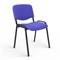 Стул для персонала и посетителей "ИЗО", черный каркас, ткань синяя, В-10/С-06 - фото 15097580