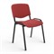 Стул для персонала и посетителей "ИЗО", черный каркас, ткань черно-красная, В-9/С-16 - фото 15097581