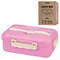 Ланч-бокс контейнер, 1 секция, 3 отделения, 1,4 л, ложка, вилка, 8х21х14 см, розовый, JOYLUX (ДЖОЙЛЮКС) ECO, 609345 - фото 15102804