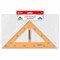 Треугольник прямоугольный для классной доски, пластиковый 30х30х50 см, с держателем, ПИФАГОР, 210875 - фото 15133378