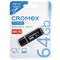 Флеш-диск 64 GB, CROMEX (КРОМЕКС) Standard USB 2.0, черный, 514160 - фото 15165202