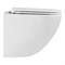 Унитаз подвесной Lemark GLAZER безободковый с сиденьем микролифт, смыв вихревой Торнадо 3.0, белый глянец - фото 15753490