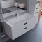 Прямоугольная полувстраиваемая раковина для ванной uperwood Modul_100 см - фото 15855044