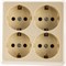 Четырехместная розетка Generica ОКТАВА РС24-3-ОК - фото 16011905