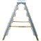 Алюминиевая анодированная двухсторонняя стремянка Алюмет ASD 5206 - фото 16076418