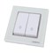 Реверсивный двухклавишный выключатель Metronex Exclusive White - фото 16150877