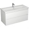 Тумба Veneciana ALTERNO 100 с 2-мя ящиками, под умывальник Mario 100, белый матовый - фото 16161467