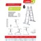 Алюминиевая лестница-трансформер LadderBel LT433 - фото 16249274