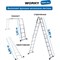 Лестница-стремянка WORKY ARD128310 - фото 16427223