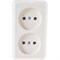 Двухместная розетка Кунцево-Электро ОПТИМА РА10-373 - фото 16443900
