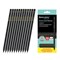 Карандаши чернографитные BRAUBERG НАБОР 12 шт., "Black Jack", 2Н-4В, без резинки, черные, дерево, заточенные, 180620 - фото 16495050
