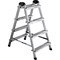 Алюминиевая четырехступенчатая двухсторонняя стремянка Perilla 111404 - фото 16533668