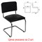 Стулья для персонала и посетителей "Сильвия", комплект 2 шт., хром, кожзам черный - фото 16566473