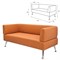 Диван мягкий трехместный "Норд", "V-700", 1560х720х730 мм, c подлокотниками, экокожа, оранжевый - фото 16566549