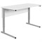 Стол-парта 2-местный регулируемый СУТ.55, 1200х500х520-640 мм, рост 2-4, серый каркас, ЛДСП белая - фото 16566689