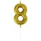 Свеча-цифра для торта "8" золотая с глиттером, 6 см, ЗОЛОТАЯ СКАЗКА, на шпажке, в блистере, 591421 - фото 16566861
