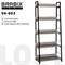 Стеллаж на металлокаркасе BRABIX "LOFT SH-003", 600х350х1500 мм, 5 полок, цвет дуб антик, 641235 - фото 16568210