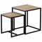 Стол журнальный "Терса", 490х490х560/390х390х460 мм, КОМПЛЕКТ 2 шт., металл/ЛДСП ясень шимо светлый - фото 16568409