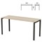 Стол на металлокаркасе "Арго", 1600х600х760 мм, ясень шимо (КОМПЛЕКТ) - фото 16569232
