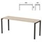 Стол на металлокаркасе "Арго", 1800х600х760 мм, ясень шимо (КОМПЛЕКТ) - фото 16569235