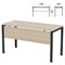 Стол на металлокаркасе "Арго", 1400х600х760 мм, царга, ясень шимо (КОМПЛЕКТ) - фото 16569241