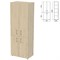 Шкаф закрытый "Приоритет" 720х438х2000 мм, 4 полки, кронберг (КОМПЛЕКТ) - фото 16569363