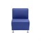 Одноместная секция дивана Мягкий Офис синяя - фото 16615522