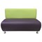 Двухместная секция дивана Мягкий Офис салатовая-фиолетовая - фото 16643371