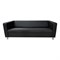 Четырехместный диван Мягкий Офис черный - фото 16645495