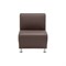 Одноместная секция дивана Мягкий Офис коричневая - фото 16653124