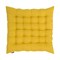 Подушка на стул Tkano коллекция Essential из стираного льна горчичного цвета, 40x40x4 см - фото 16715730