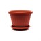 Кашпо ООО КЗНМ сильвер эко с блюдцем d 20, объём 2,6л терракот - фото 16736011