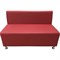 Двухместная секция дивана Мягкий Офис красная - фото 16948434