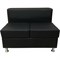 Двухместная секция дивана Мягкий Офис черная - фото 16948459