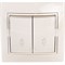 Проходной выключатель Lezard х2 крем с вст крем - фото 16955400