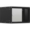 Настенный телекоммуникационный шкаф NTSS LIME 6U 550x350x370мм, 2 профиля 19, дверь стеклянная, боковые стенки несъемные, разобранный, черный - фото 16957502