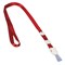 Лента для бейджей, 45 см, съемный пластиковый клип-замок с петелькой, КРАСНАЯ, BRAUBERG, 235730 - фото 16959609