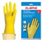 Перчатки МНОГОРАЗОВЫЕ латексные LAIMA "СТАНДАРТ", х/б напыление, ПЛОТНЫЕ, размер 9-10, XL (очень большой), желтые, вес 48 г, 600782 - фото 17009691