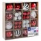 Шары ёлочные НАБОР 44 шт., 6 см/3 см,"Red&White", красные/белые, пластик, ЗОЛОТАЯ СКАЗКА, 592166 - фото 17057839
