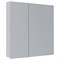 Шкаф зеркальный Lemark UNIVERSAL 80x80 см, 2-х дверный, цвет корпуса белый глянец - фото 17061400