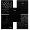 Тетрадь А5, 48 л., BRAUBERG, скоба, клетка, матовая ламинация, выборочный лак, "Black" (микс в спайке), 404375 - фото 17067333
