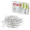Скрепки STAFF "EVERYDAY", 28 мм, металлические, 100 шт., в картонной коробке, Россия, 220012 - фото 17072824