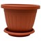 Кашпо ООО КЗНМ сильвер эко с блюдцем d 42, объём 24,6л терракот - фото 17075085