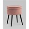 Пуф Стул Груп Клайс с ящиком для хранения, велюр пыльно-розовый - фото 17103296
